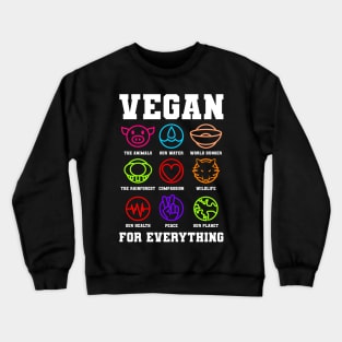 Vegan Benefits Reasons Benefit Gift Crewneck Sweatshirt